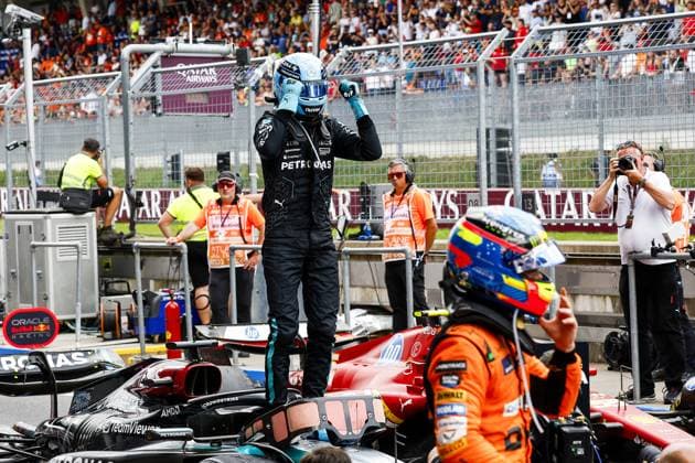 SPIELBERG - George Russell (Mercedes) wins the Austrian Grand Prix on the Red Bull Ring race circuit. ANP SEM VAN DER WAL xVIxANPxSportx xxANPxIVx 502432914 originalFilename: 502432914.jpg