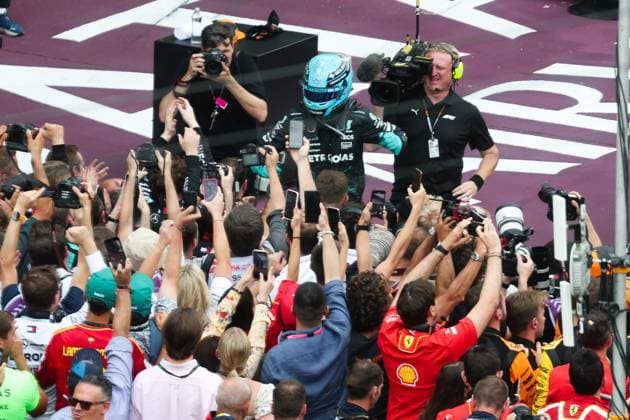 63 George Russell GBR, Mercedes AMG Petronas F1 Team , F1 Grand Prix of Austria at Red Bull Ring on June 30, 2024 in Spielberg, Austria Photo by HOCH ZWEI Spielberg Austria