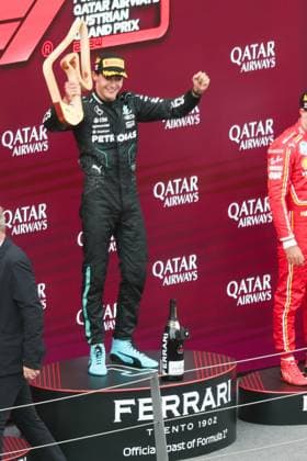 63 George Russell GBR, Mercedes AMG Petronas F1 Team , F1 Grand Prix of Austria at Red Bull Ring on June 30, 2024 in Spielberg, Austria Photo by HOCH ZWEI Spielberg Austria