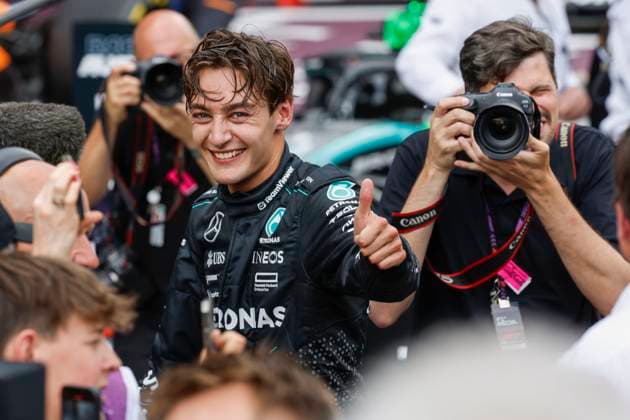 63 George Russell GBR, Mercedes AMG Petronas F1 Team , F1 Grand Prix of Austria at Red Bull Ring on June 30, 2024 in Spielberg, Austria Photo by HOCH ZWEI Spielberg Austria