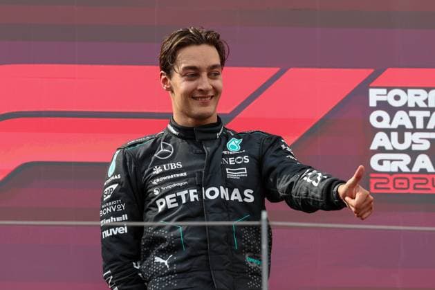 Winner, George Russell Mercedes AMG , Race, Grand Prix of Austria, Motorsport, Men, Formula 1, 30 06 2024 Spielberg Styria Austria Copyright: xkolbert-press ChristianxKolbertx