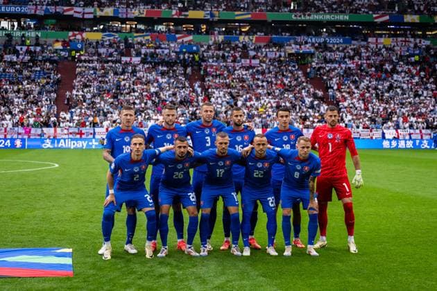 240630 Slovakia ahead of the UEFA Euro 2024 Football Championship round of 16 match between England and Slovakia on June 30, 2024 in Gelsenkirchen Photo Jesper Zerman BILDBYRAN kod JZ JZ0546 fotboll football soccer fotballs em europamästerskap em uefa euro uefa european football championship euro 2024 england slovakien slovakia bbeng  Copyright: JESPERxZERMAN BB240630JZ033