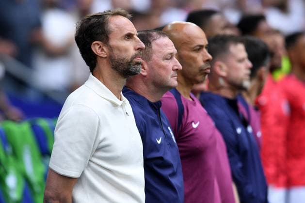 Soccer UEFA EURO 2024 Round of 16 England Slovakia on 30 06 2024 at the Arena AufSchalke in Gelsenkirchen Gareth Southgate Head Coach England xRx