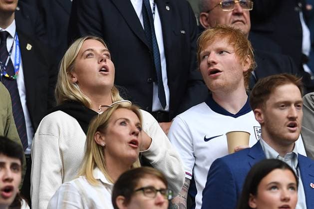 Soccer UEFA EURO 2024 Round of 16 England Slovakia on 30 06 2024 at the Arena AufSchalke in Gelsenkirchen Edward Christopher Ed Sheeran xRx