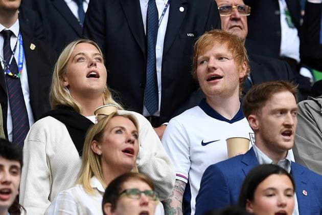 Soccer UEFA EURO 2024 Round of 16 England Slovakia on 30 06 2024 at the Arena AufSchalke in Gelsenkirchen Edward Christopher Ed Sheeran xRx