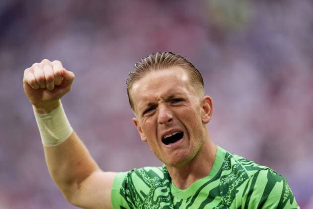 EURO 2024, England - Slowakei England s goalkeeper Jordan Pickford during the round of sixteen match between England and Slovakia at the Euro 2024 soccer tournament in Gelsenkirchen, Germany, Sunday, June 30, 2024. - Soccer .  Copyright: xFabioxFerrari LaPressex