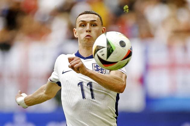 EURO 2024, England - Slowakei GELSENKIRCHEN, 30-06-20204, Stadium Veltins Arena, European Football Championship Euro2024, Round of 16 match no.40 between England and Slovakia. England player Phil Foden England - Slovakia (Euro2024)  x25642104x Copyright: