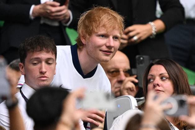 EURO 2024, England - Slowakei Germany Soccer Euro 2024 England - Slovakia 8720095 30.06.2024 British singer Ed Sheeran is seen during the UEFA EURO, EM, Europameisterschaft,Fussball 2024 Round of 16 soccer match between England and Slovakia at the Veltins-Arena in Gelsenkirchen, Germany. Alexey Filippov Sputnik Gelsenkirchen Germany  Copyright: xAlexeyxFilippovx
