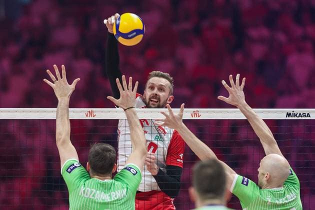 30.06.2024 LODZ, ATLAS ARENA SIATKOWKA MEZCZYZN (VOLLEYBALL) FIVB LIGA NARODOW W SIATKOWCE MEZCZYZN ( FIVB MEN™S VOLLEYBALL NATIONS LEAGUE 2024 POLFINAL LIGI NARODOW 2024 MECZ O TRZECIE MIEJSCE (GAME) POLSKA - SLOWENIA ( POLAND - SLOVENIA ) NZ MATEUSZ BIENIEK ATAK FOTO JAKUB PIASECKI CYFRASPORT NEWSPIX.PL --- Newspix.pl POLAND OUT!  20240630JPCS3020