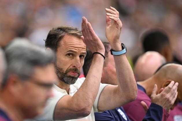 EURO 2024, England - Slowakei Germany Soccer Euro 2024 England - Slovakia 8720108 30.06.2024 England s head coach Gareth Southgate is seen before the UEFA EURO, EM, Europameisterschaft,Fussball 2024 Round of 16 soccer match between England and Slovakia at the Veltins-Arena in Gelsenkirchen, Germany. Alexey Filippov Sputnik Gelsenkirchen Germany  Copyright: xAlexeyxFilippovx