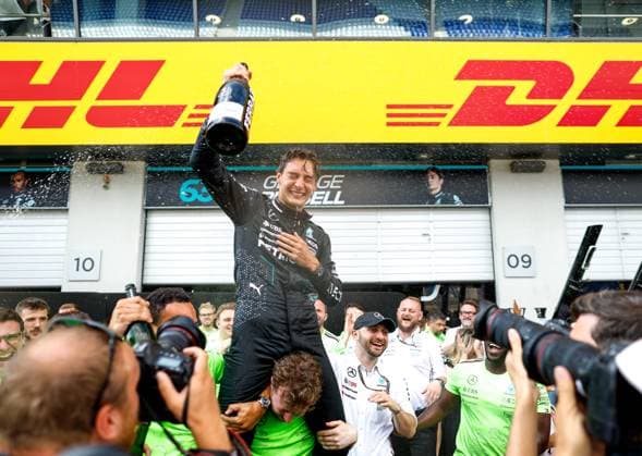 63 George Russell GBR, Mercedes AMG Petronas F1 Team , F1 Grand Prix of Austria at Red Bull Ring on June 30, 2024 in Spielberg, Austria Photo by HOCH ZWEI Spielberg Austria