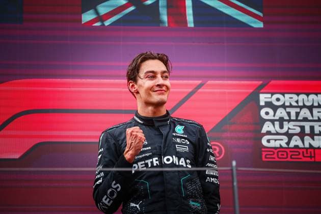 63 George Russell, (GRB) AMG Mercedes Ineos during the Austrian GP, Spielberg 27-30 June 2024, Formula 1 World Championship, WM, Weltmeisterschaft 2024.  Copyright: xFedericoxBasile IPAxSportx xipa-x xx IPA_47624667 IPA_Agency_IPA47624667