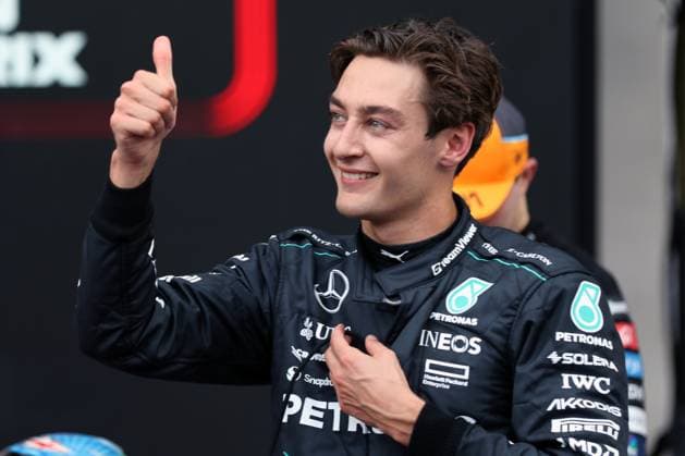 Spielberg, Austria June 27 30, 2024 FIA Formula 1 World Championship Grand Prix Austria 2024 Pictured George Russell GBR celebrates his victory at the Red Bull Ring Red Bull Ring Styria Copyright: xFotostandx xHorstxBernhardtx