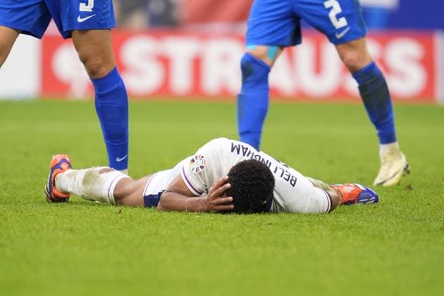 EURO 2024, England - Slowakei England s Jude Bellingham during the round of sixteen match between England and Slovakia at the Euro 2024 soccer tournament in Gelsenkirchen, Germany, Sunday, June 30, 2024. - Soccer .  Copyright: xFabioxFerrari LaPressex