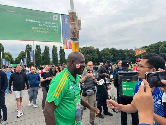 EURO 2024, Spain - Georgia, cult fan Momo as volunteer helper