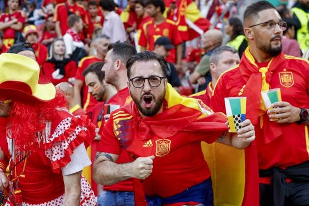 COLOGNE, RheinEnergie Stadium, 30-06-2024, European Football Championship Euro2024, round of 16 match no. 39 between Spain and Georgia. Fans of Spain Spain - Georgia (Euro2024)  x25644159x Copyright: