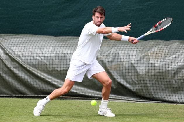 30th June 2024; All England Lawn Tennis and Croquet Club, London, England; Wimbledon Tennis Tournament, Practice Day; Cameron Norrie (GBR) during the practice session  ActionPlus12662102 ShaunxBrooks