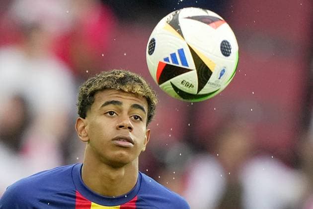 Spain s Lamine Yamal during the Euro 2024 soccer match between Spain and Georgia at the Cologne Stadium , Cologne , Germany - Sunday 30 June 2024. - Soccer .  Copyright: xSpada LaPressex