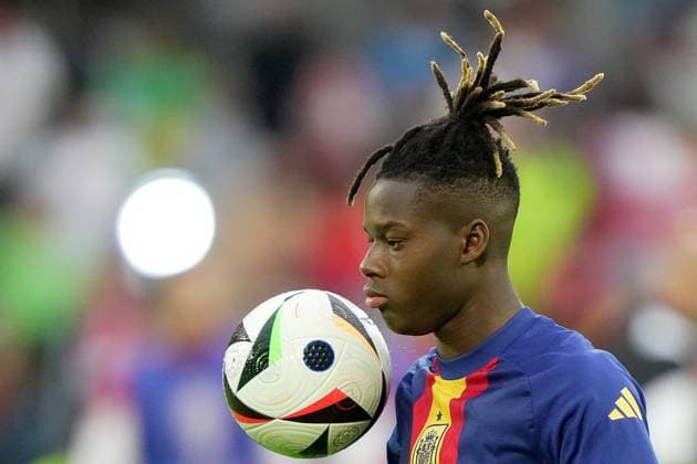 Spain s Nico Williams during the Euro 2024 soccer match between Spain and Georgia at the Cologne Stadium , Cologne , Germany - Sunday 30 June 2024. - Soccer .  Copyright: xSpada LaPressex