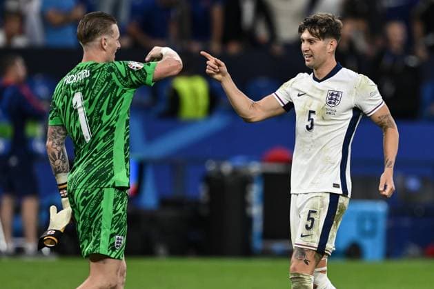 EURO 2024, England - Slowakei Db Gelsenkirchen (Germania) 30 06 2024 - Euro 2024 Inghilterra-Slovacchia foto Daniele Buffa Image nella foto: John Stones-Jordan Pickford 