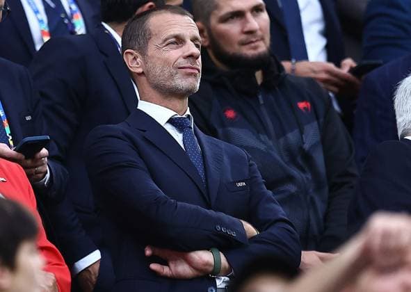 UEFA president, Aleksander Ceferin looks on from the stands Spain v Georgia, UEFA European Championship, EM, Europameisterschaft 2024, Round of 16, Football, Cologne Stadium, Cologne, Germany - 30 Jun 2024 EDITORIAL USE ONLY No use with unauthorised audio, video, data, fixture lists, club league logos or live services. Online in-match use limited to 120 images, no video emulation. No use in betting, games or single club league player publications. Copyright: xMichaelxZemanek Shutterstockx 14562306p