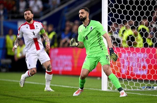 Football Euro 2024 Round of 16 30 06 2024 Spain Georgia Goalkeeper Giorgi Mamardashvili Georgia
