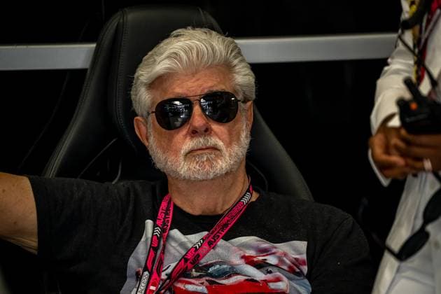 SPIELBERG, AUSTRIA: George Lucas, famous movie star, at the 2024 Formula 1 Austrian Grand Prix at the Red Bull Ring in Spielberg, Austria.