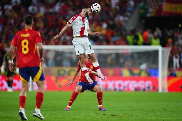 GER: Spain v Georgia. UEFA EURO, EM, Europameisterschaft,Fussball 2024 Georges Mikautadze of Georgia during the UEFA Euro 2024 match between Spain and Georgia, Round of 16, played at Rhein Energie Stadium on June 30, 2024 in Koln, Germany. kpng Copyright: xBaguxBlancox xPRESSINPHOTOx PS_240630_ESP_GEO_017