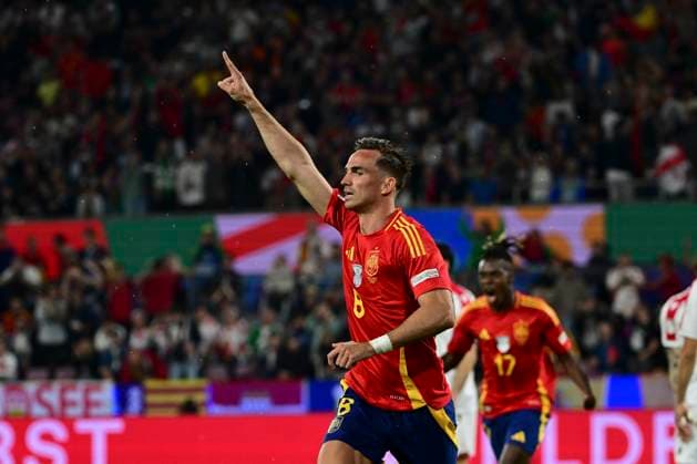 Goal celebration for 2 1 by Fabian Ruiz 8 Spain , Spain vs Georgia, Football, UEFA Euro 2024, Round of 16, 30 06 2024 Cologne North Rhine-Westphalia Germany Copyright: xkolbert-press MarcxNiemeyerx
