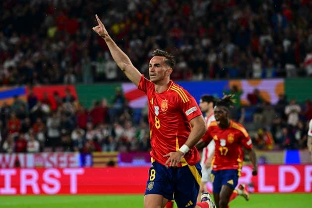 Goal celebration for 2 1 by Fabian Ruiz 8 Spain , Spain vs Georgia, Football, UEFA Euro 2024, Round of 16, 30 06 2024 Cologne North Rhine-Westphalia Germany Copyright: xkolbert-press MarcxNiemeyerx