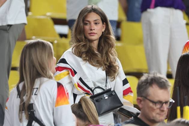 Fiancée of Kai Havertz Germany, No. 7 Sophie Weber in the stands , Round of 16 M37, GER DEN, European Football Championship, Germany vs Denmark, European Football Championship, Germany vs Denmark, Dortmund, 29 06 2024,