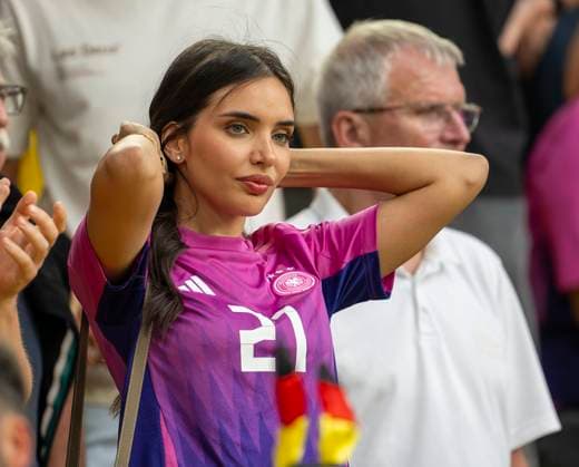 29 06 2024, Football UEFA EURO 2024, Round of 16, Germany Denmark, in the BVB Arena Dortmund, Sara Arfaoui Germany the wife of Ilkay Gündogan Germany