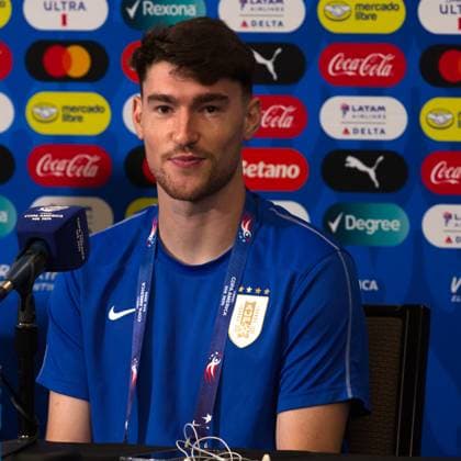 June 30, 2024, Kansas City, Missouri, USA: Team Uruguay goalkeeper FRANCO ISRAEL gives a press conference, PK, Pressekonferenz at Arrowhead Stadium in Kansas City, Missouri on June 30, 2024. Kansas City USA - ZUMAh139 20240630_zap_h139_004 Copyright: xSerenaxS.Y.xHsux