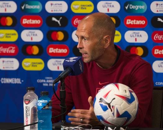 June 30, 2024, Kansas City, Missouri, USA: Team USA head coach GREGG BERHALTER gives a press conference, PK, Pressekonferenz at Arrowhead Stadium in Kansas City, Missouri on June 30, 2024. Kansas City USA - ZUMAh139 20240630_zap_h139_005 Copyright: xSerenaxS.Y.xHsux