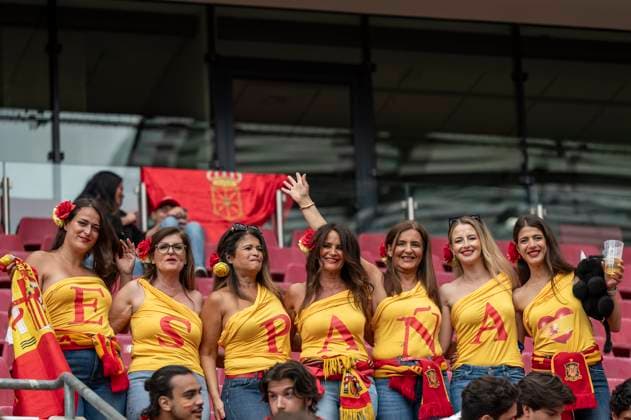 Supporters (Spain) during the UEFA EURO, EM, Europameisterschaft,Fussball Germany 2024 match between Spain 4-1 Georgia at Cologne Stadium on June 30, 2024 in Cologne, Germany. Noxthirdxpartyxsales  (258260738)
