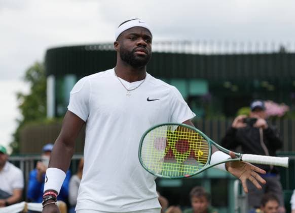Lawn Tennis - 2024 Wimbledon Championship - Matteo Arnaldi (Italy) v Frances Tiafoe (USA)- All England Lawn Tennis & Croquet Club - Monday 1st July 2024 Frances Tiafoe (USA) 