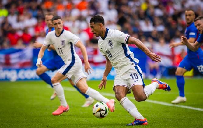 Gelsenkirchen, Germany 30th Jun 2024 Jude Bellingham ENG England Slovakia England Slovakia 30 06 2024
