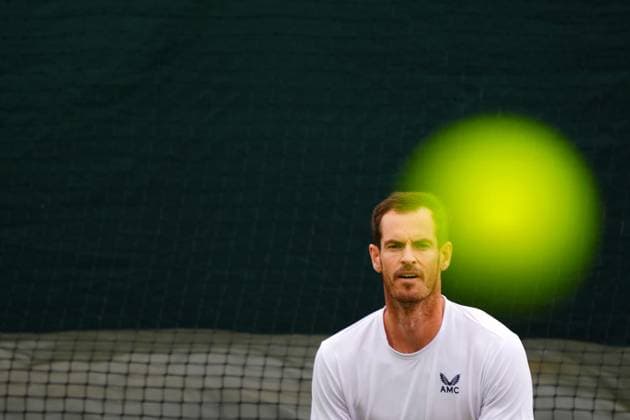 Andy Murray practises Wimbledon Tennis Championships, Day 1, The All England Lawn Tennis and Croquet Club, London, UK - 01 Jul 2024  Copyright: xJavierxGarcia Shutterstockx 14565033an