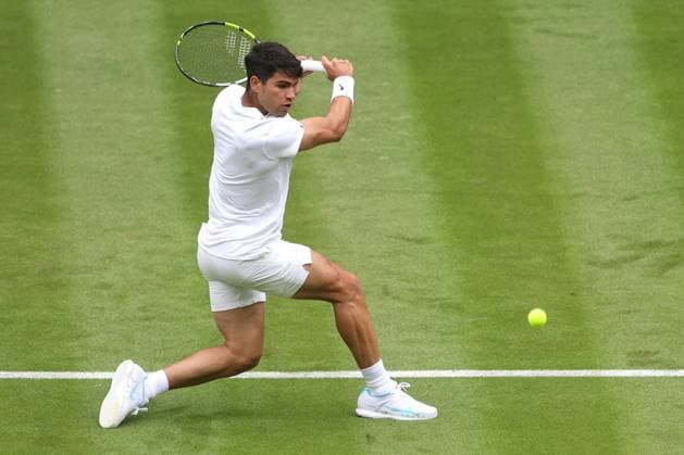 Carlos Alcaraz of Spain Wimbledon Tennis Championships, Day 1, The All England Lawn Tennis and Croquet Club, London, UK - 01 Jul 2024  Copyright: xEllaxLing Shutterstockx 14565035n