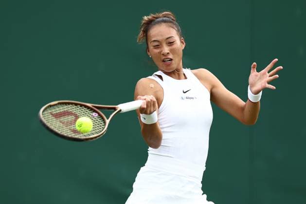 Qinwen Zheng of China Wimbledon Tennis Championships, Day 1, The All England Lawn Tennis and Croquet Club, London, UK - 01 Jul 2024  Copyright: xJamesxMarsh Shutterstockx 14565034bv