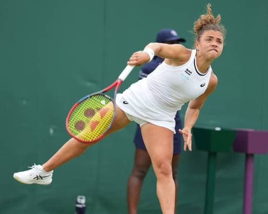 Lawn Tennis - 2024 Wimbledon Championship - Jasmine Paolini (ITA) v Sara Sorribes (ESP) - All England Lawn Tennis & Croquet Club - Monday 1st July 2024 Jasmine Paolini of Italy 