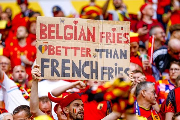 DUSSELDORF, Dusseldorf Arena ,01-07-2024 , European Football Championship Euro2024, round of 16 match no.42 between France and Belgium, Fans of Belgium France - Belgium (Euro2024)  x25652812x Copyright: