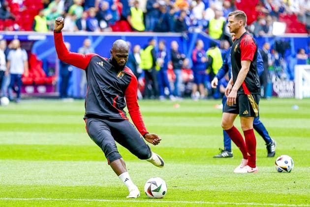 DUSSELDORF, Dusseldorf Arena ,01-07-2024 , European Football Championship Euro2024, round of 16 match no.42 between France and Belgium, Belgium player Romelu Lukaku France - Belgium (Euro2024)  x25653041x Copyright: