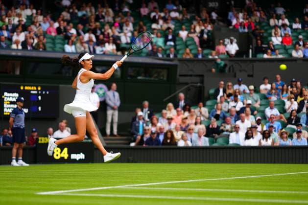 Emma Raducanu during her first round match Wimbledon Tennis Championships, Day 1, The All England Lawn Tennis and Croquet Club, London, UK - 01 Jul 2024  Copyright: xJavierxGarcia Shutterstockx 14565033gj
