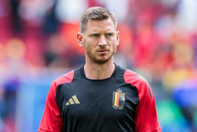 UEFA EURO 2024 France Belgium 01 07 2024 Jan Vertonghen Belgium, 5 UEFA EURO 2024 Round of 16 France Belgium Düsseldorf Arena, Düsseldorf on 01 07 2024 Copyright: xBEAUTIFULxSPORTS Meuselx