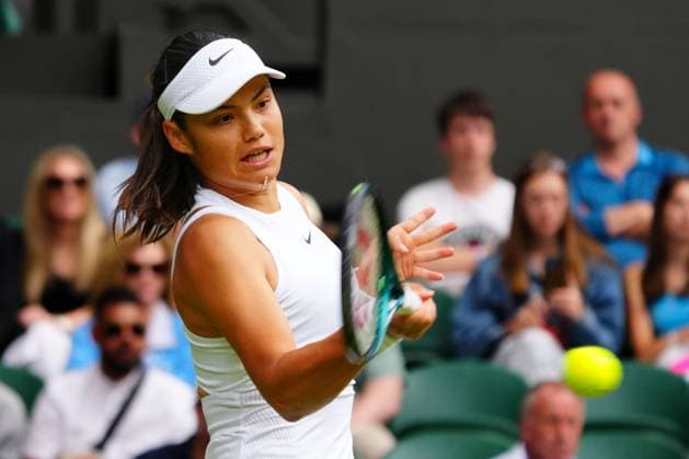 Emma Raducanu during her first round match Wimbledon Tennis Championships, Day 1, The All England Lawn Tennis and Croquet Club, London, UK - 01 Jul 2024  Copyright: xJavierxGarcia Shutterstockx 14565033gn