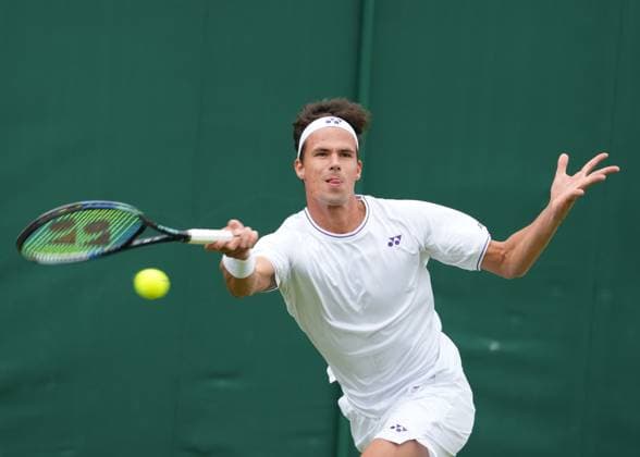 Lawn Tennis - 2024 Wimbledon Championship - Daniel Altmaier (GER) v Arthur Fery (GBR) - All England Lawn Tennis & Croquet Club - Monday 1st July 2024 Daniel Altmaier (GER) 