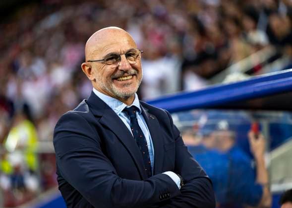 30 06 2024, Football UEFA EURO 2024, Round of 16, Spain Georgia, at Cologne Stadium, Coach Luis de la Fuente Spain