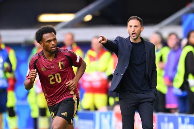 France v Belgium Round of 16 - UEFA EURO, EM, Europameisterschaft,Fussball 2024 DUSSELDORF, GERMANY - JULY 01 : Tedesco Domenico head coach of Belgium in action during the UEFA EURO 2024 European Football Championship tournament round of 16 match between France and Belgium at Dusseldorf Arena on July 1, 2024 in Dusseldorf, Germany, 01 07 2024 Dusseldorf Germany  Copyright: xVincentxKalutx