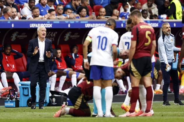 DUSSELDORF - France coach Didier Deschamps during the UEFA EURO, EM, Europameisterschaft,Fussball 2024 round of 16 match between France and Belgium at the Dusseldorf Arena on July 1, 2024 in Dusseldorf, Germany. ANP Hollandse Hoogte MAURICE VAN STEEN UEFA EURO 2024 2024 xVIxANPxSportx xVanxSteenxFotografiexIVx 502544965 originalFilename: 502544965.jpg